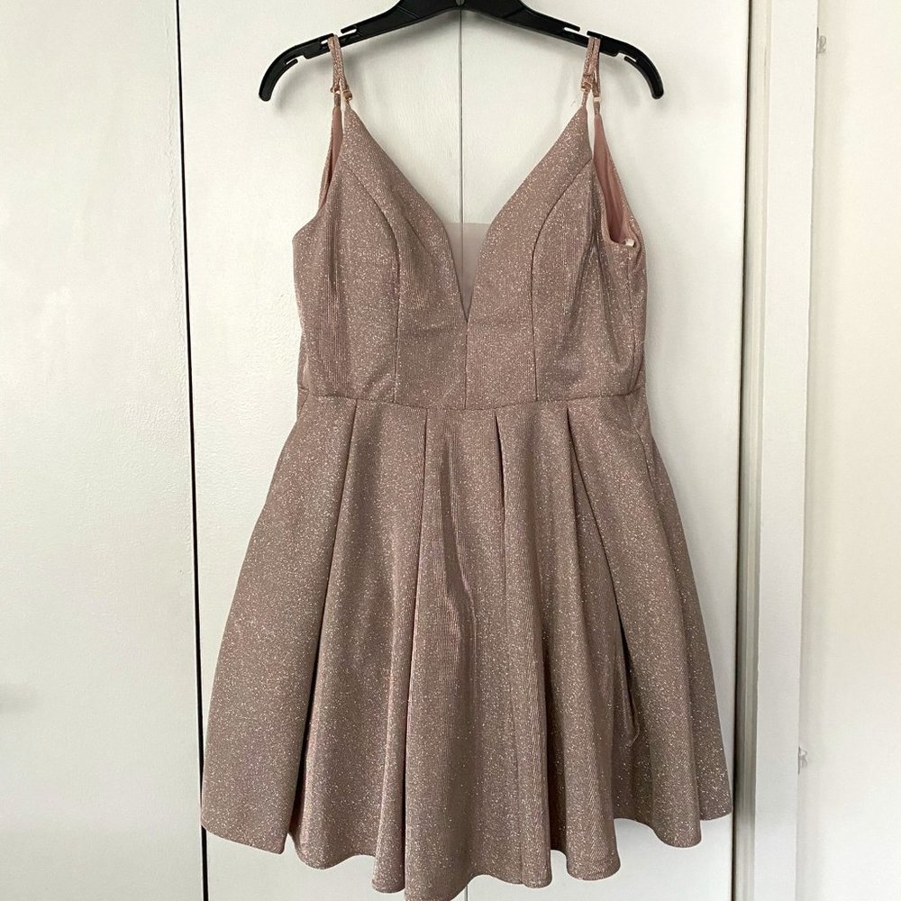 REDUCED!! Juniors' Glitter Mesh Skater Dress